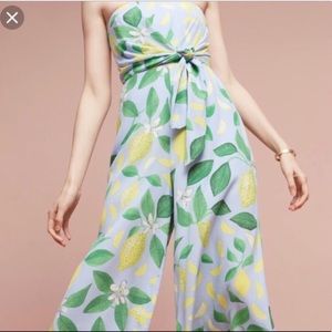 Anthropologie | Maeve Lemon Jumpsuit